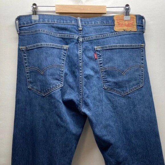 Levi's 505 Men's Blue Jeans 36x32 LEVI Strauss Regular Fit Straight Leg Denim - Picture 4 of 14